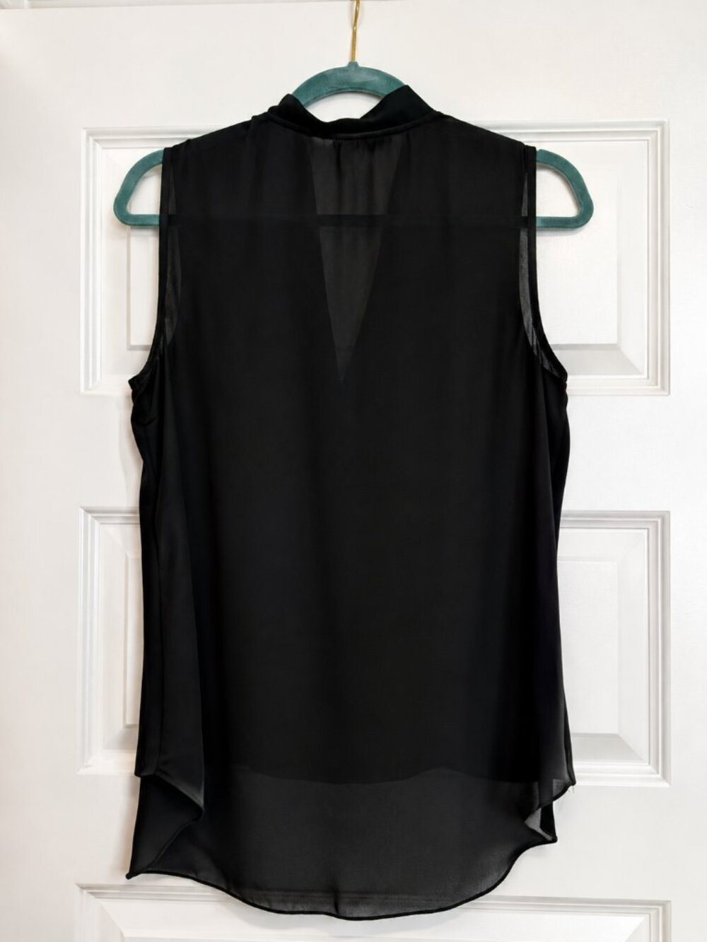 Max Studio Black Sleeveless Surplice Blouse | Size Medium - Picture 2 of 3